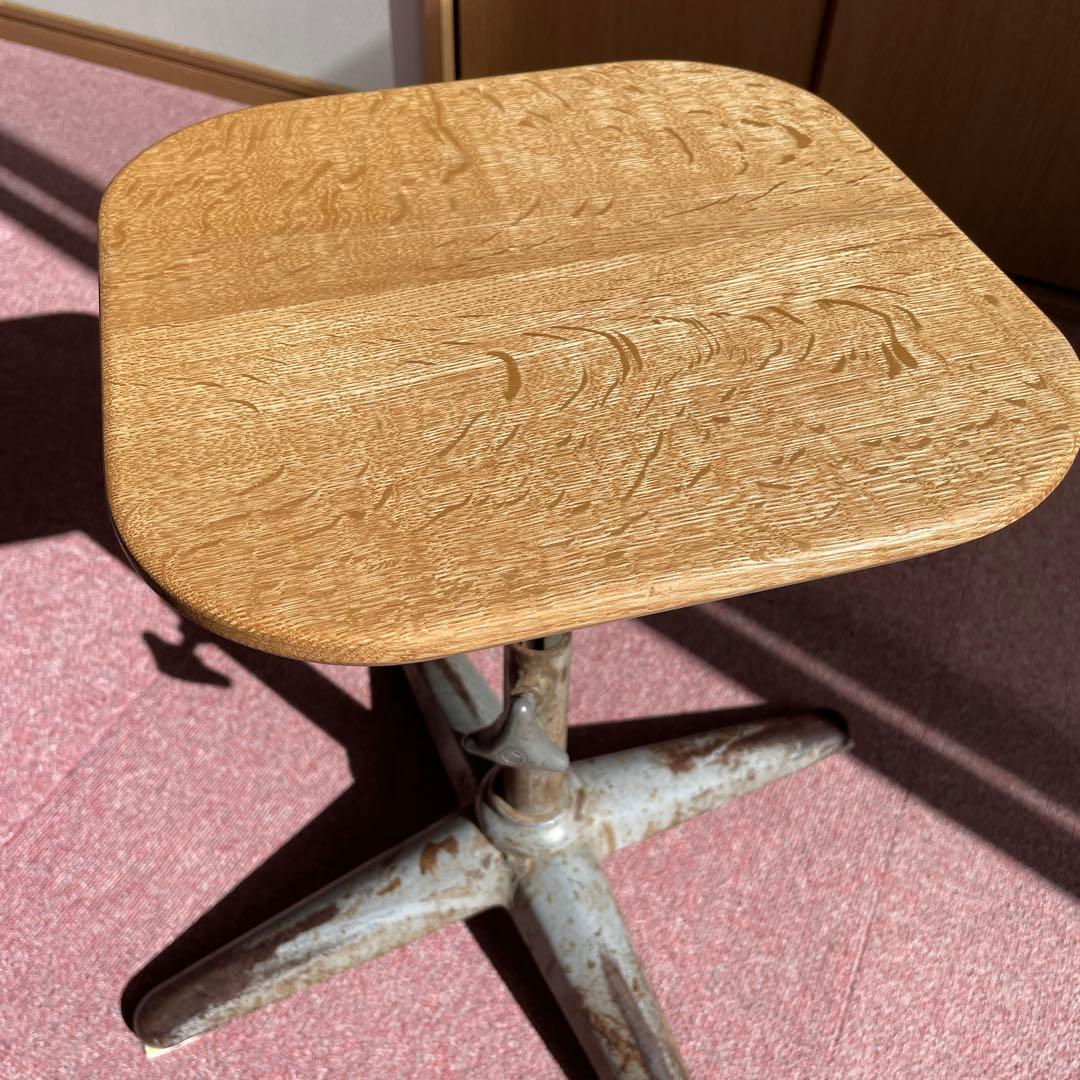 アイアン　スチール椅子　ヴィンテージ　ナラ材