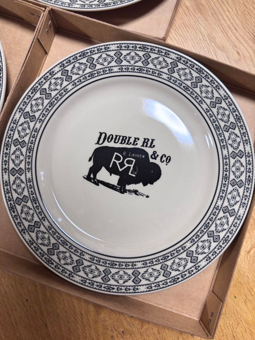 巻太郎です！新品 ダブルアールエル RRL バッファロー柄 プレート 皿