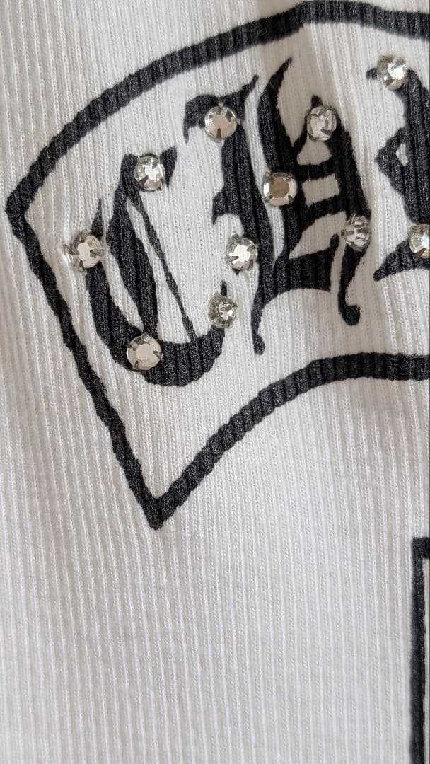 クロムハーツ　タンクトップ　ホワイト　ラインストーンChrome Hearts