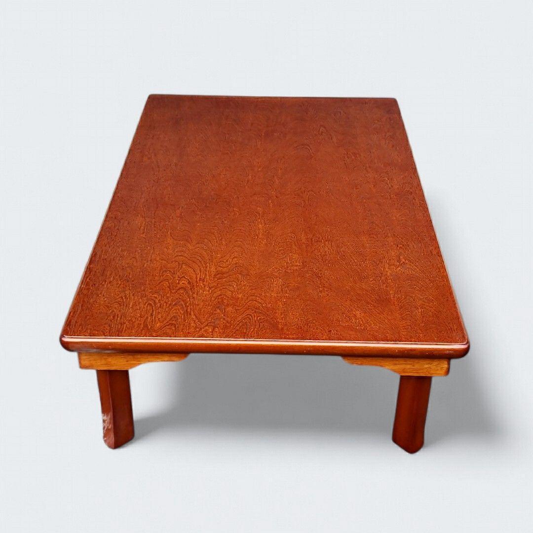 引き取り限定 座卓 ちゃぶ台 ローテーブル 折りたたみ式 幅120cm 木目