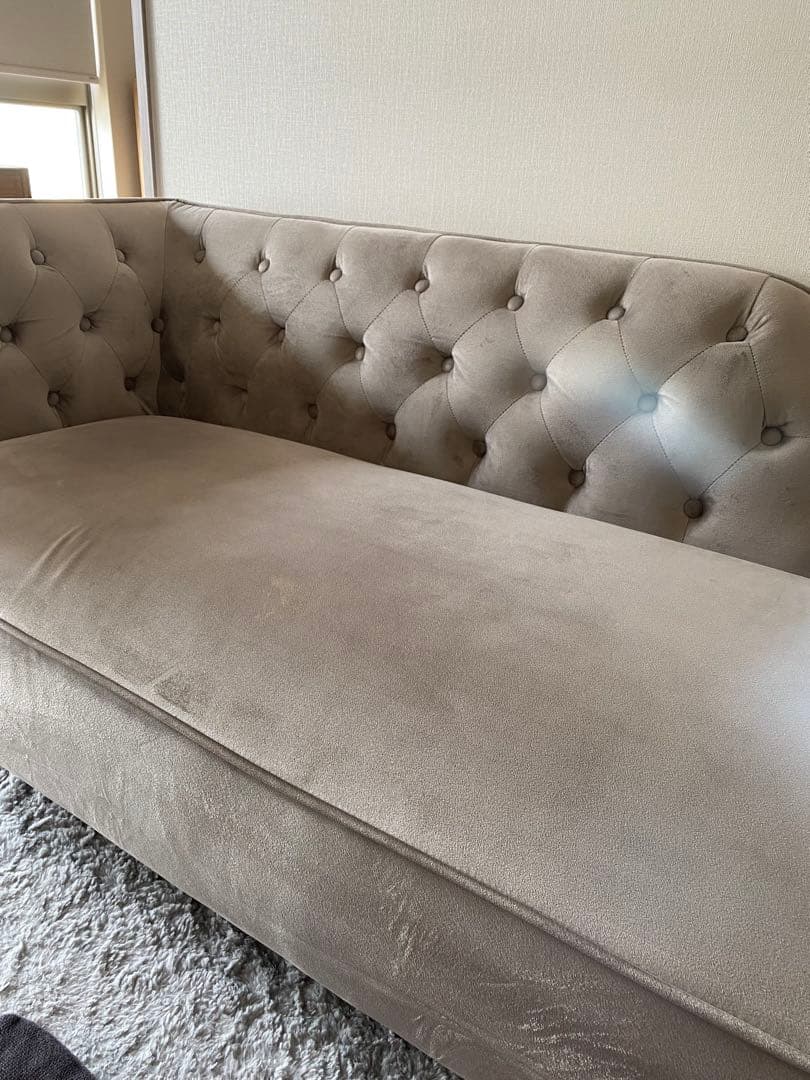 グレー 2人掛けソファ