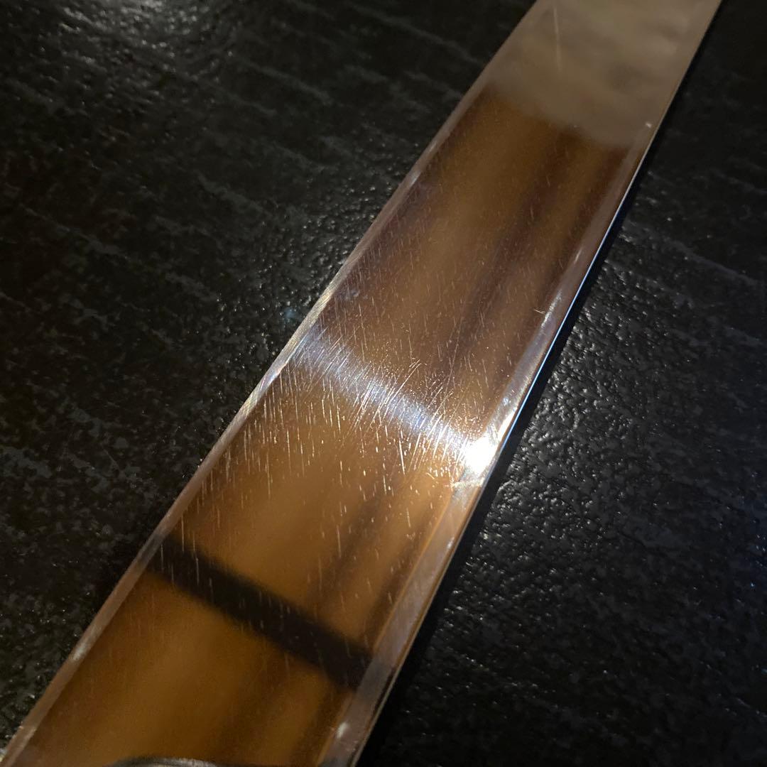 柳刃包丁(切り付け型) 鏡面 銀三 ダマスカス 9寸 値下げ可能