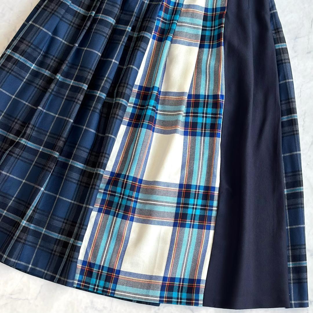 オニールオブダブリン ウールプリーツスカート タータンチェック 42 tf0