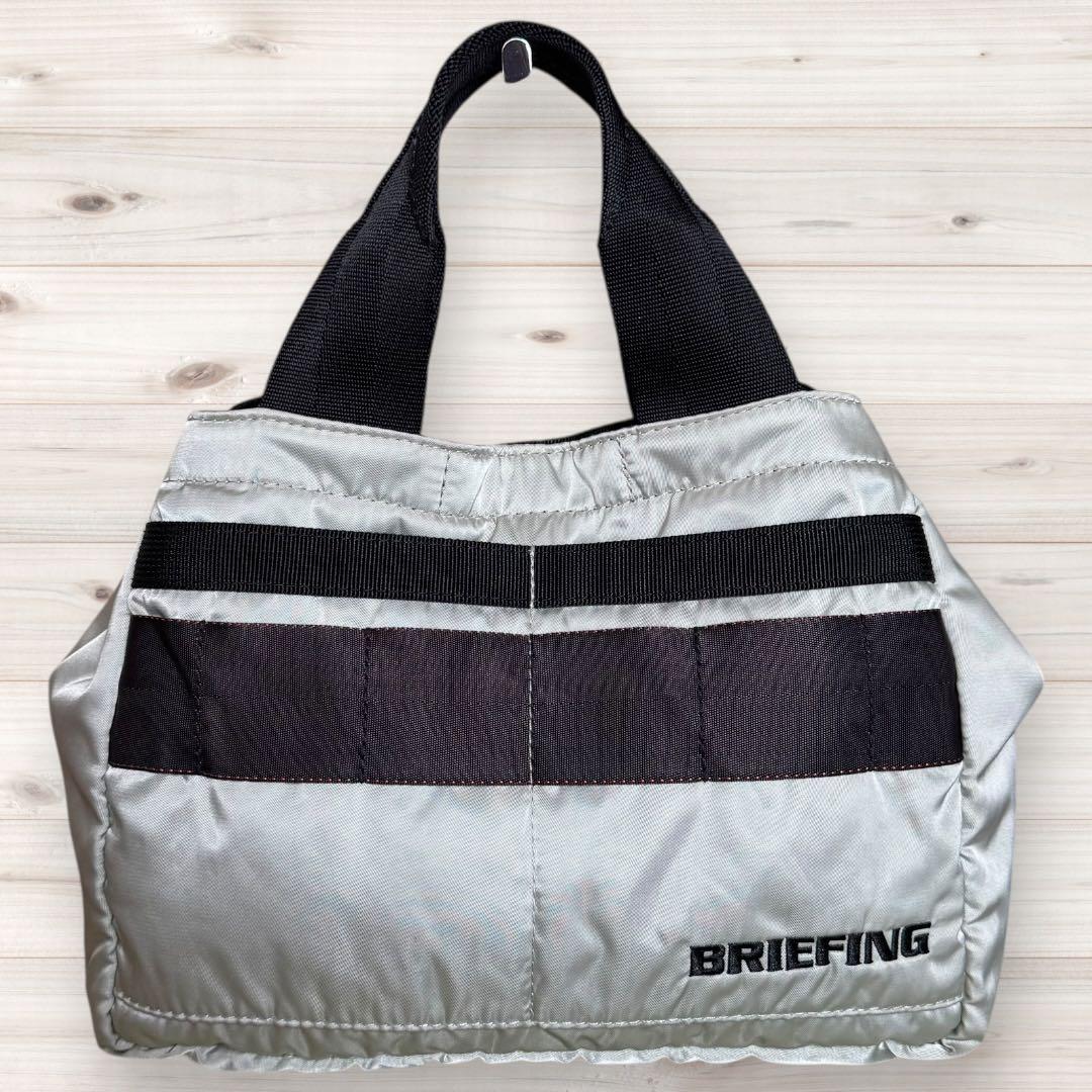 人気〈BRIEFING〉カートバッグ ブリーフィング ラウンドバッグ シルバー系