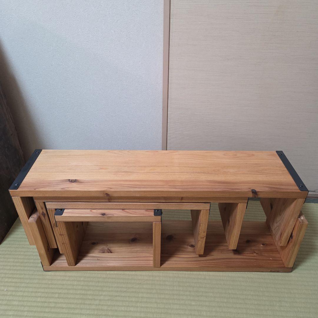 新星金属製作所 スタッキングシェルフ5点セット 無垢材