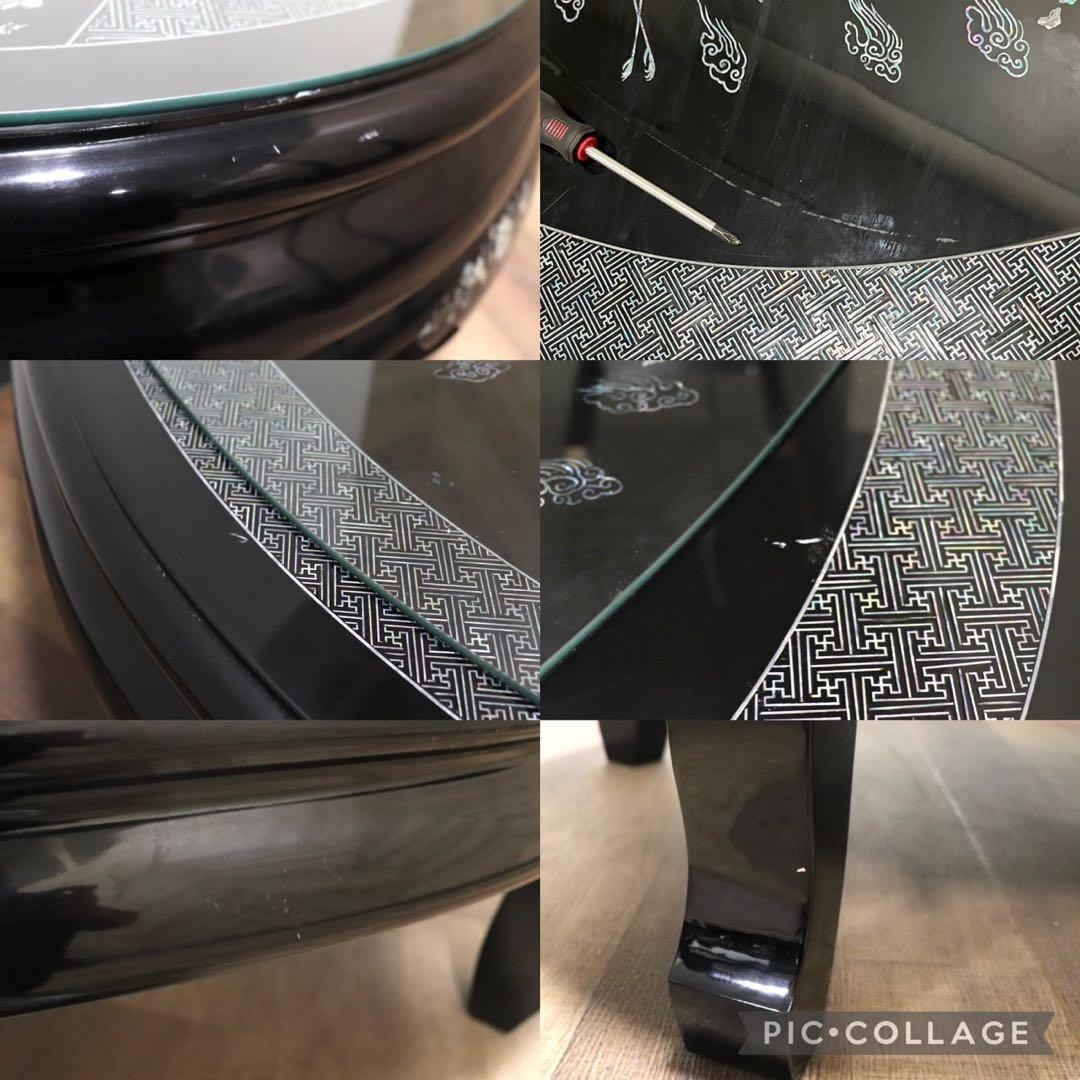 GMHS197○螺鈿細工 李朝家具 韓国美術 座卓 センターテーブル リビングテ