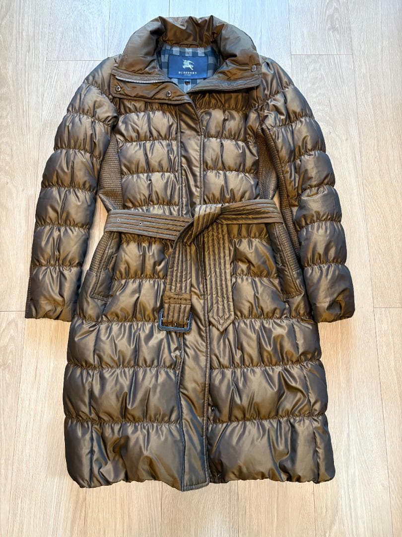 美品 BURBERRY LONDON ダウンコート 40サイズ ブラウン系