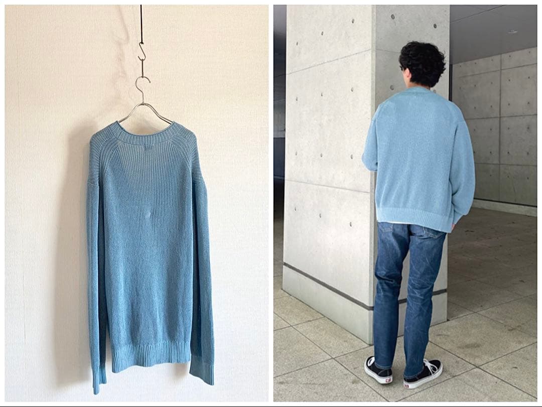 2025SS YANUK 57251252 和紙混 サマーニットカーディガン L