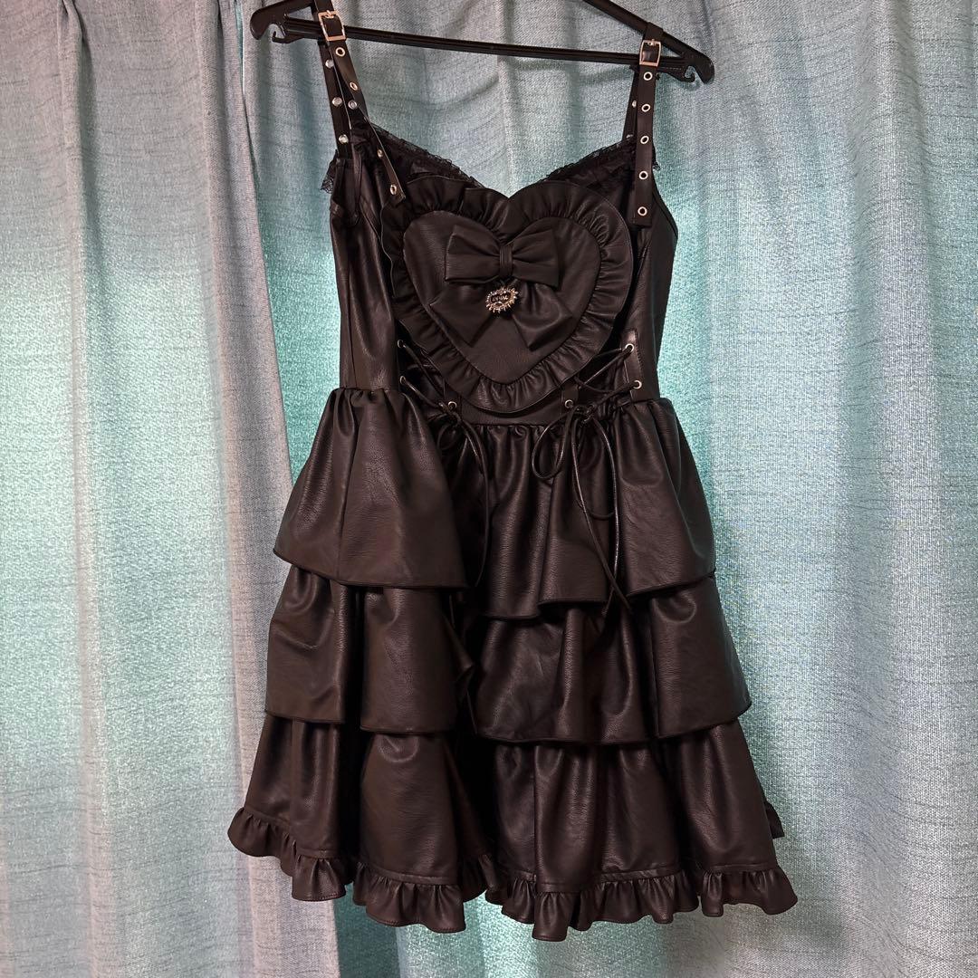 ワンピース IMVAL Frill Heart Dress [BLK]