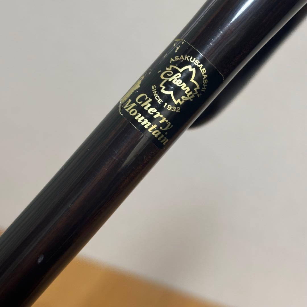 Cherry Mountain 大曲ステッキ 一本杖 木製 高級紳士 メンズ　杖