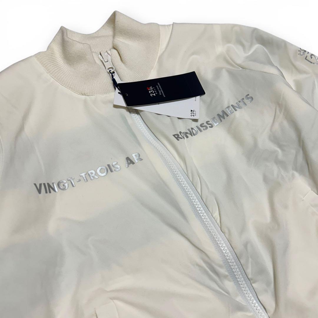 【新品未使用】23区ゴルフ M 2倍可愛い 映えカワ リバーシブルニットブルゾン