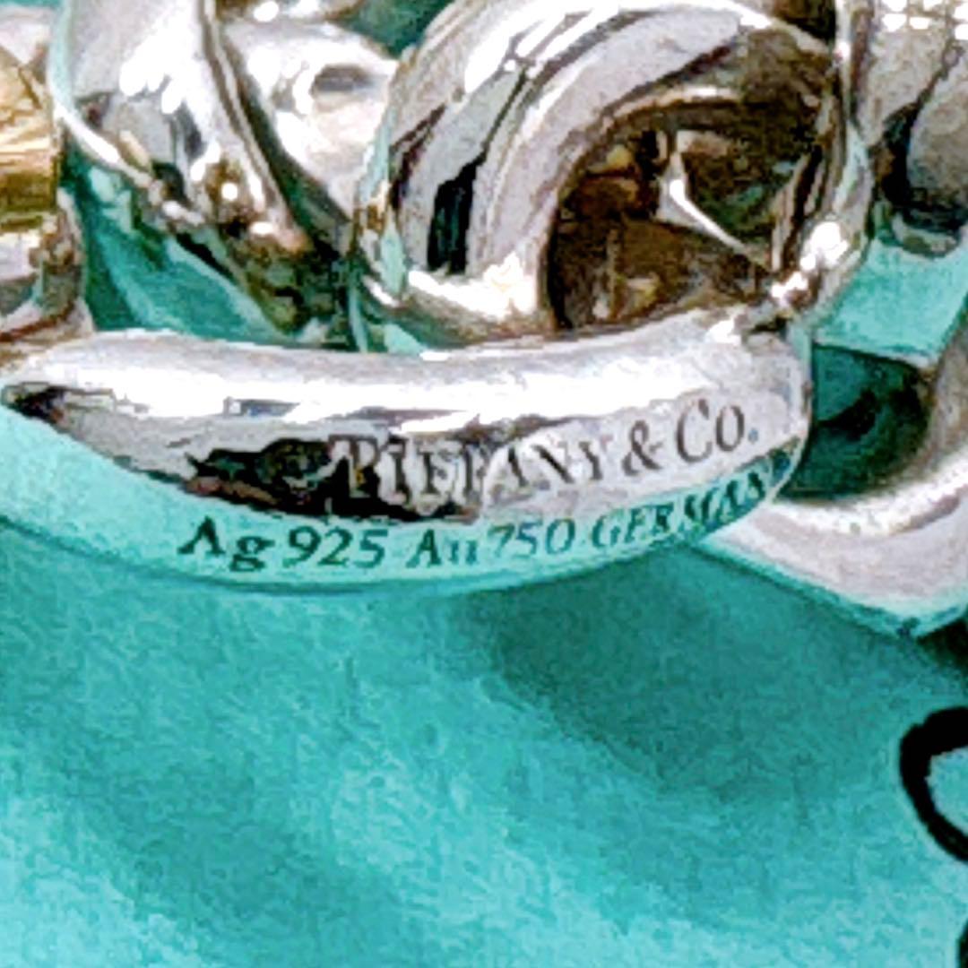 美品 付属品付 ティファニー メイカーズ ナロー コンビ シルバー k18