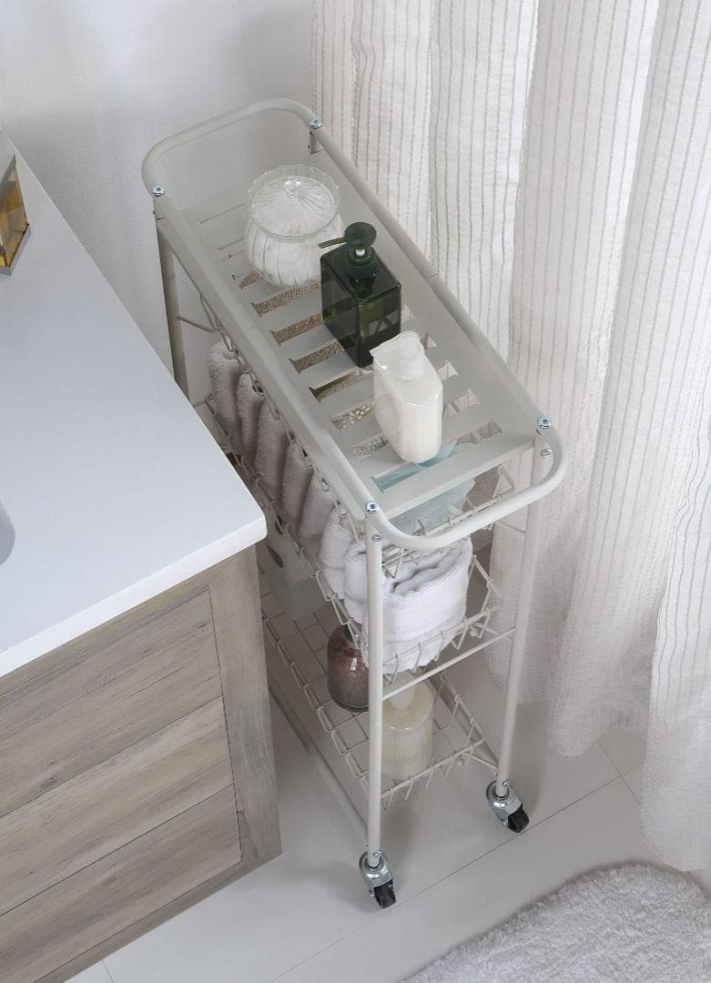 隙間収納 収納ワゴン キャスター付きで移動も楽々 ラック