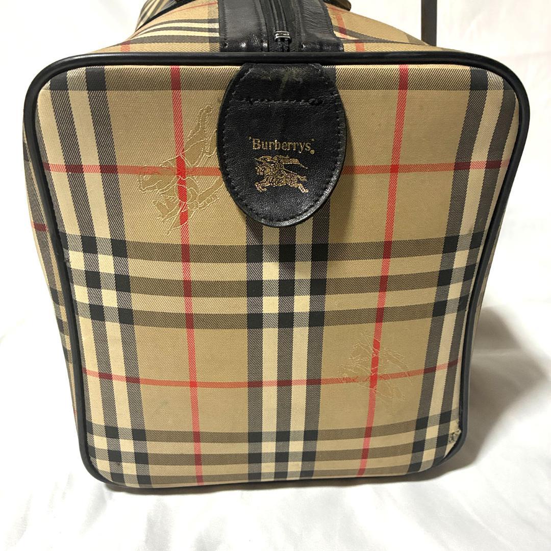 Burberrys ボストンバッグ 大容量 ノバチェック ブラック×ベージュ