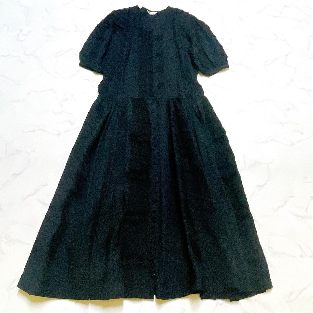 美品 カネコイサオ コットンロングワンピース リボン はおり マキシ丈 F