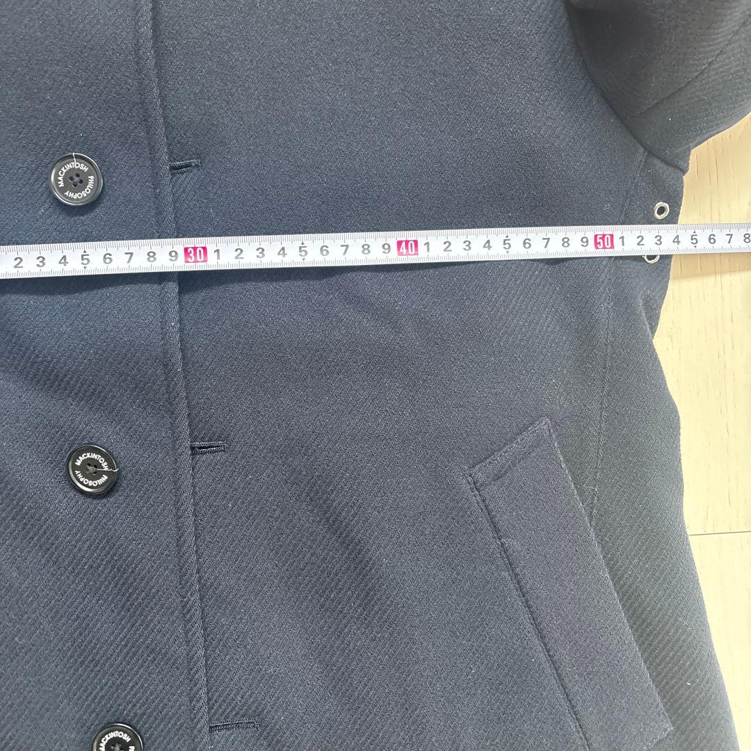 マッキントッシュフィロソフィー　ステンカラーコート中綿キルティングウール濃紺