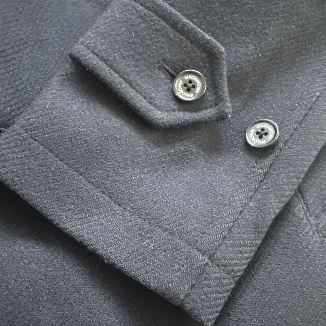 マッキントッシュフィロソフィー　ステンカラーコート中綿キルティングウール濃紺