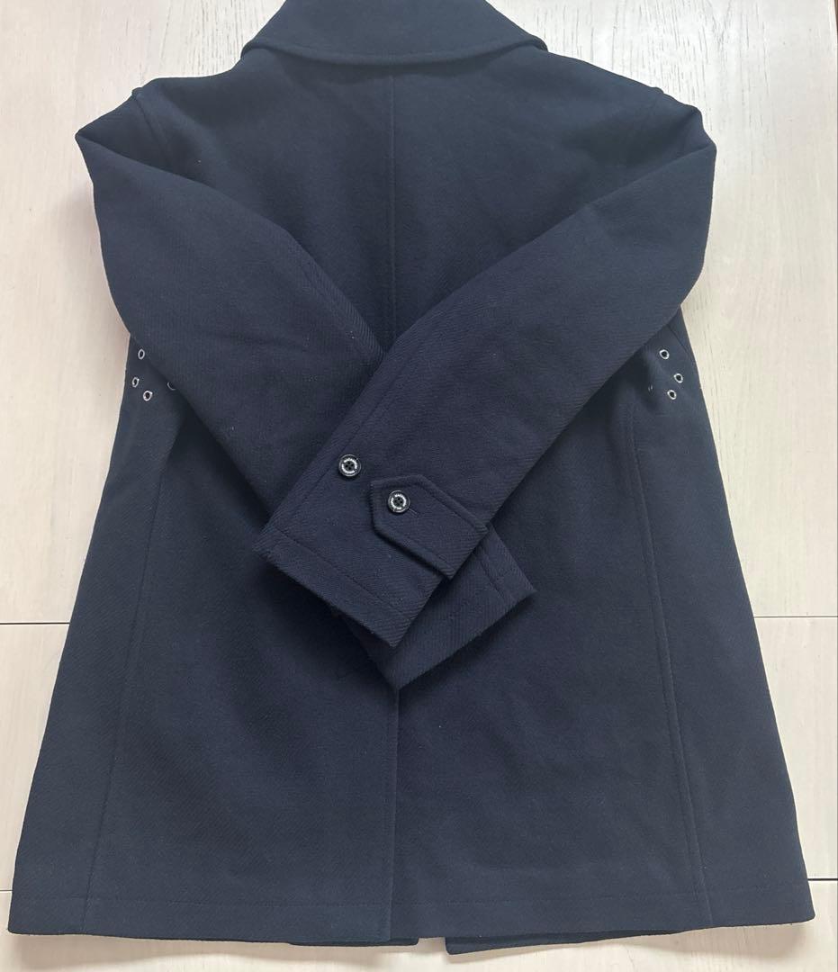 マッキントッシュフィロソフィー　ステンカラーコート中綿キルティングウール濃紺