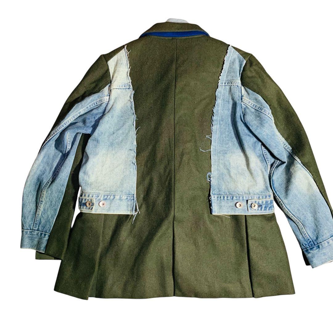 訳あり！sacai サンプル　ジャケット　デニム　ドッキング