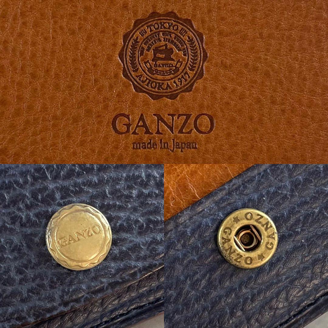 【未使用級✨】GANZO マネークリップ シャークスキン 鮫革 ケース 紺