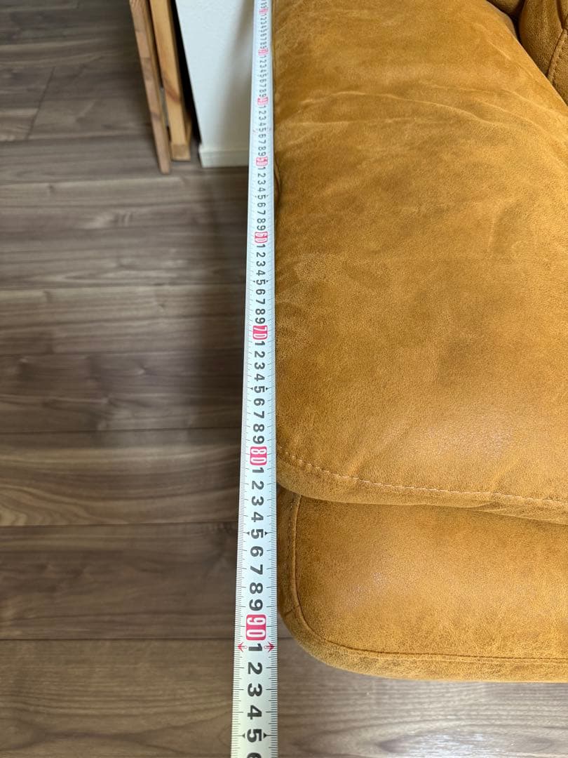 ブラウン スエード調 L字型ソファ