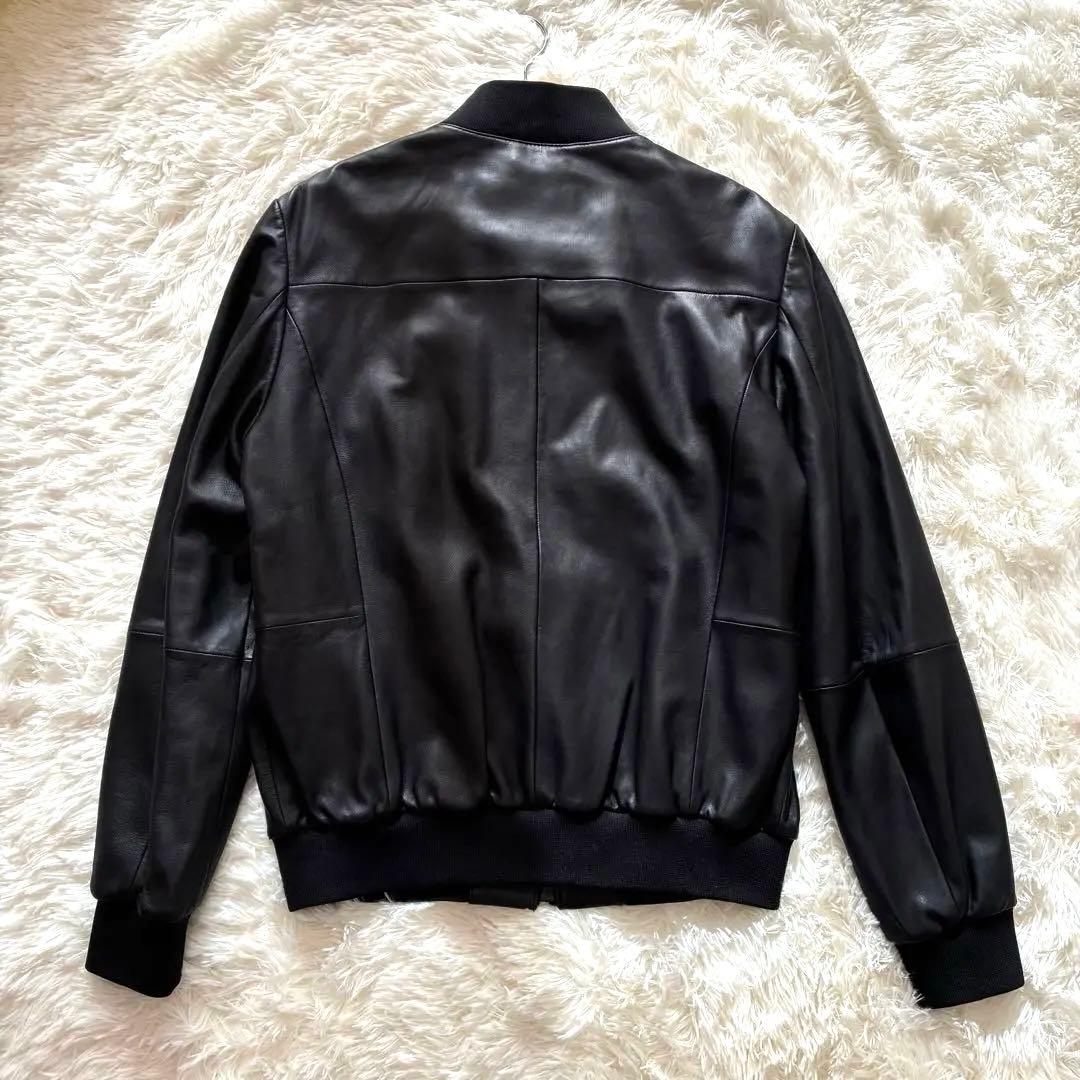 極美品 エンポリオアルマーニ 黒タグ レザージャケット 2WAY 現行品