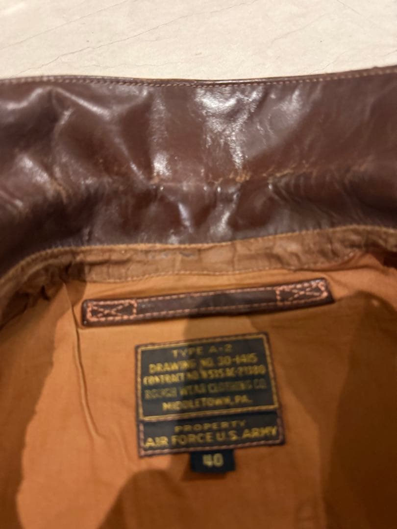 dai　旧マッコイ A-2 ROUGH WEAR 実名復刻 40