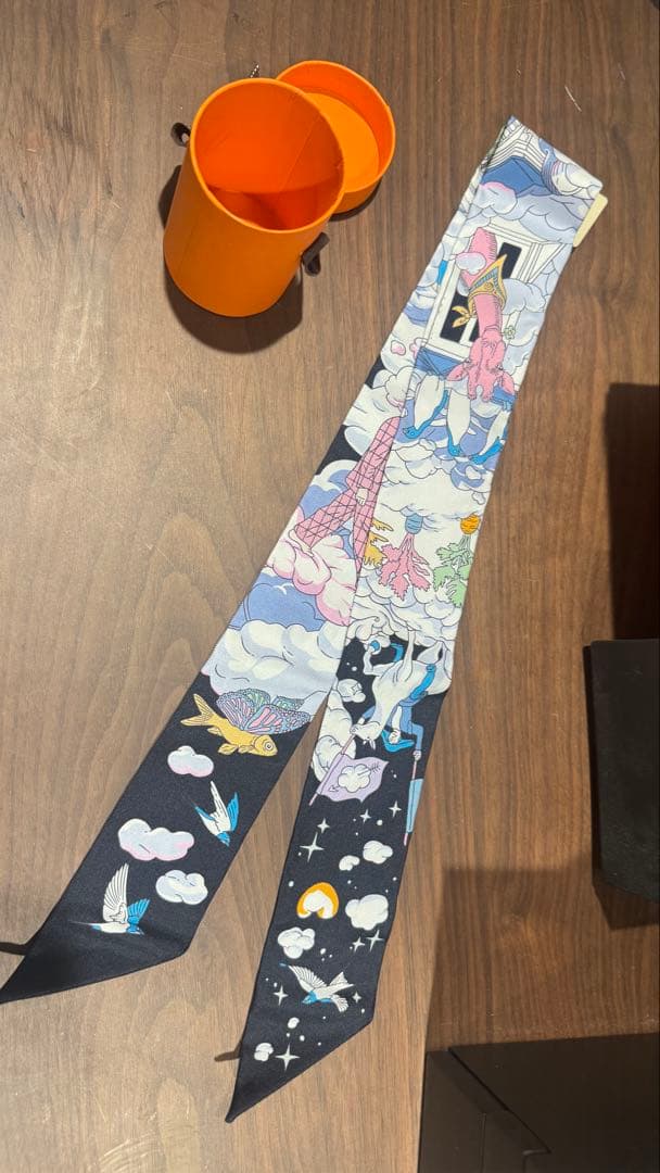 エルメス ツイリー Sur Mon Nuage 私の雲 スカーフ シルク