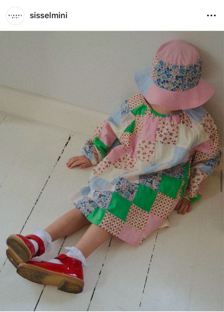 sissel miniパッチワークワンピース　4-5y