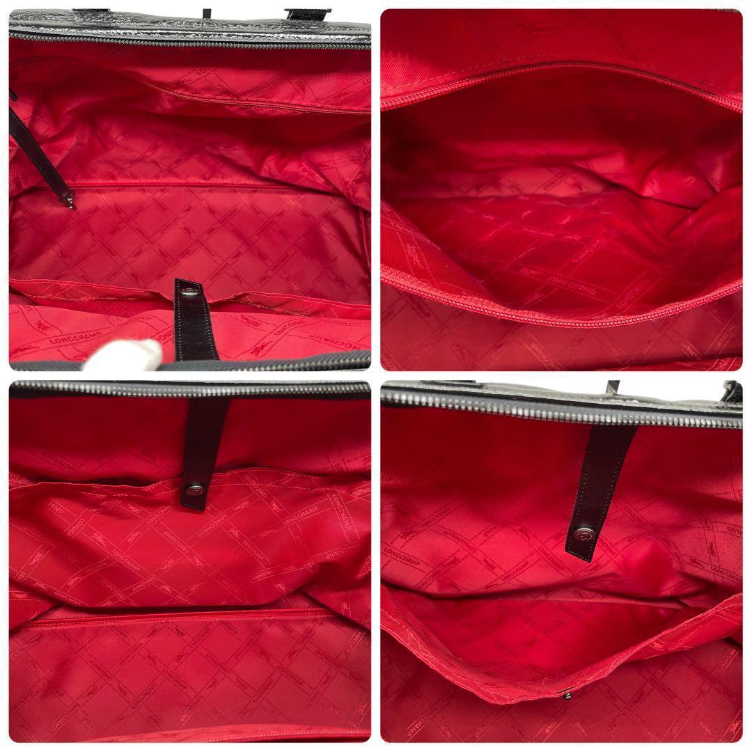 希少 ロンシャン レジェンド ドクターズバック パテント レザー ブラック