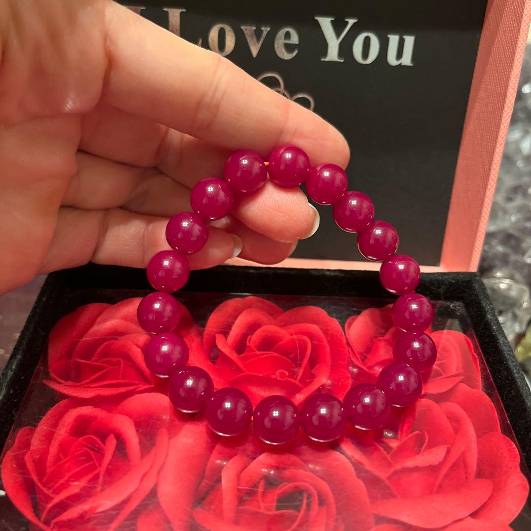 セール再値下げ！天然石ブレスレット　ルビー　ミャンマー産