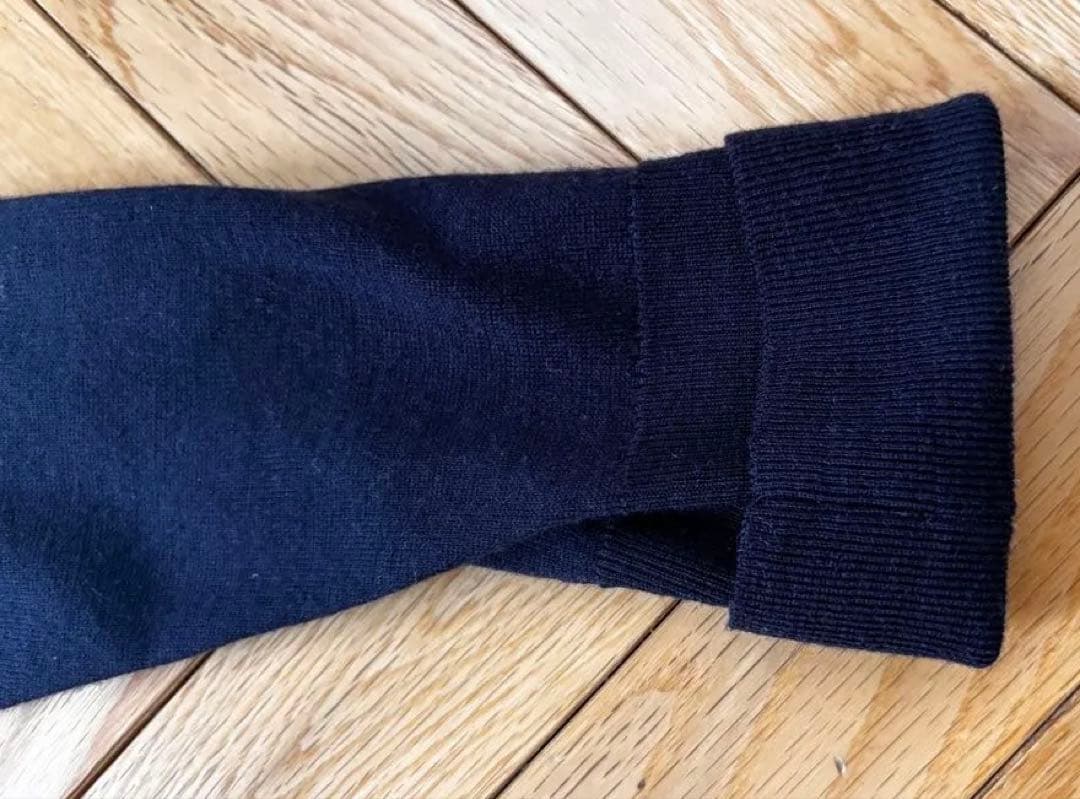 JOHN SMEDLEY ネイビー カーディガン　L 襟付き