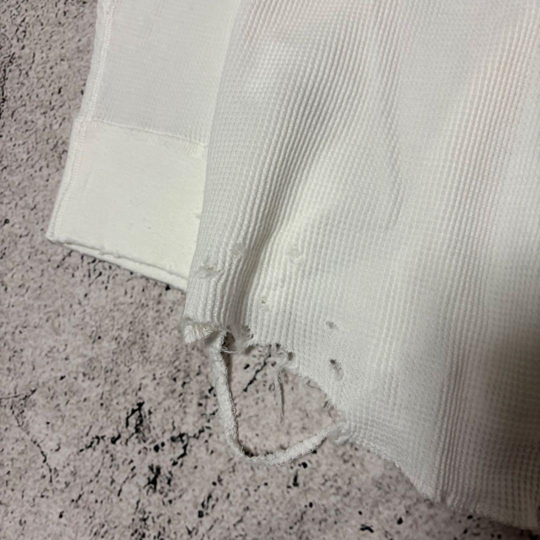 アンセルム　試着のみ　ダメージ加工　ワッフルクルーネックT タグあり