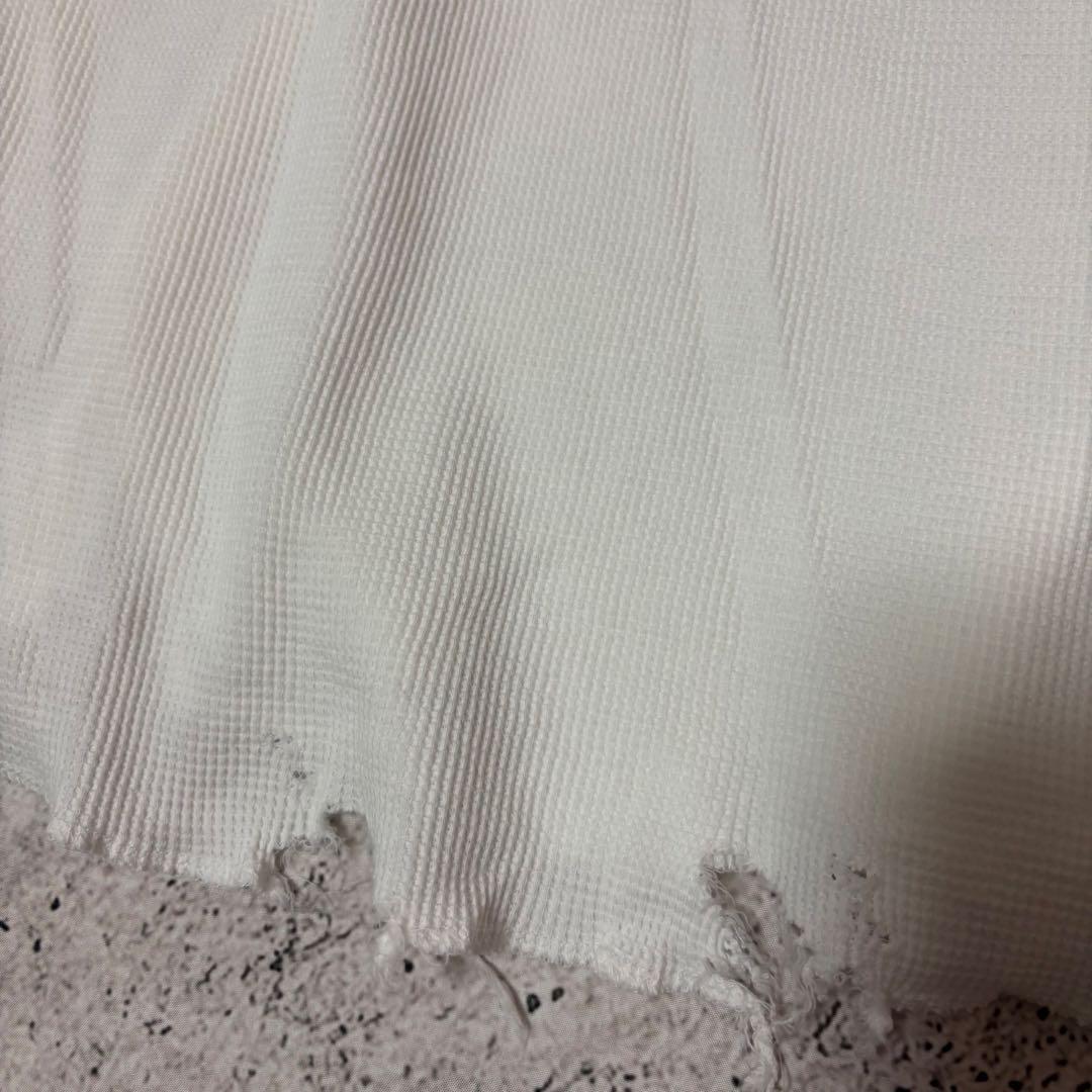 アンセルム　試着のみ　ダメージ加工　ワッフルクルーネックT タグあり