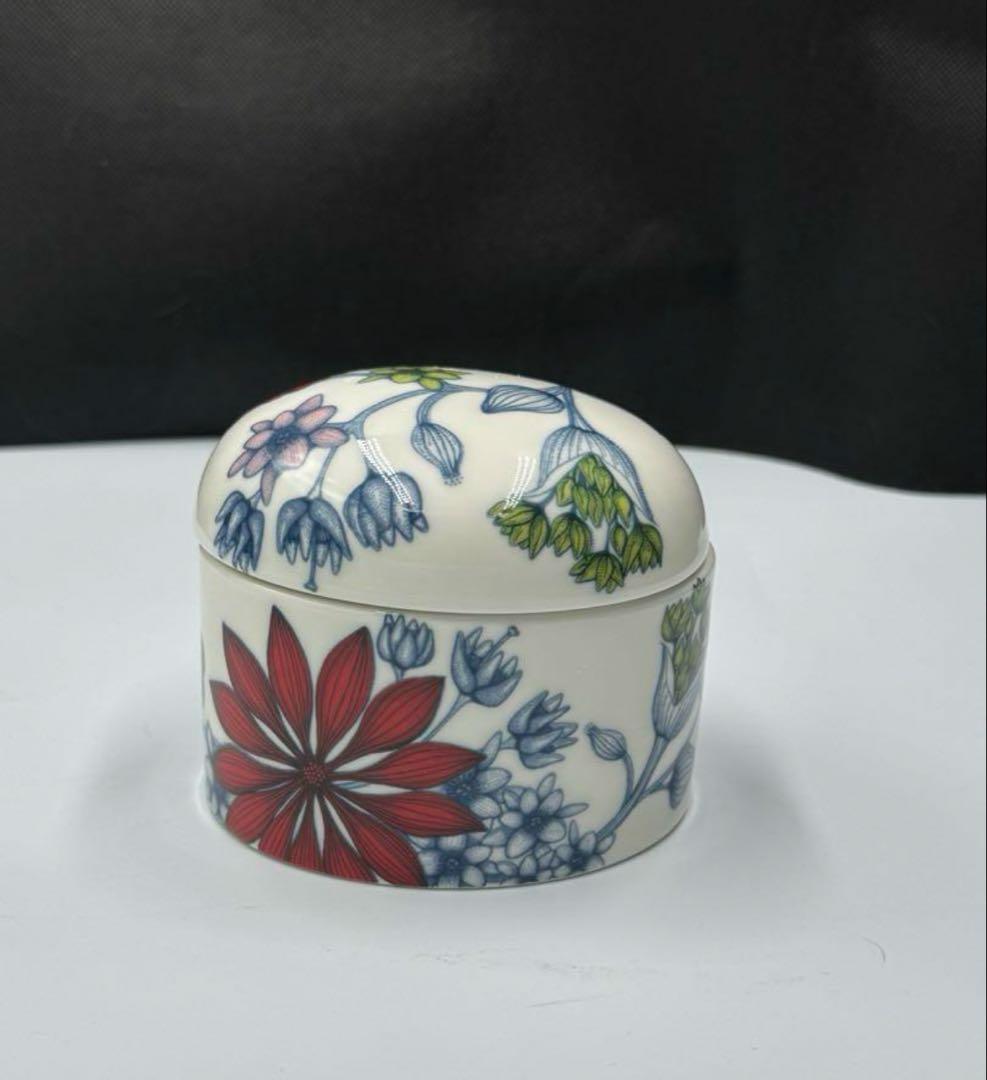 ヴィンテージ アラビア Runo サマーレイ 蓋付きジャー。美品