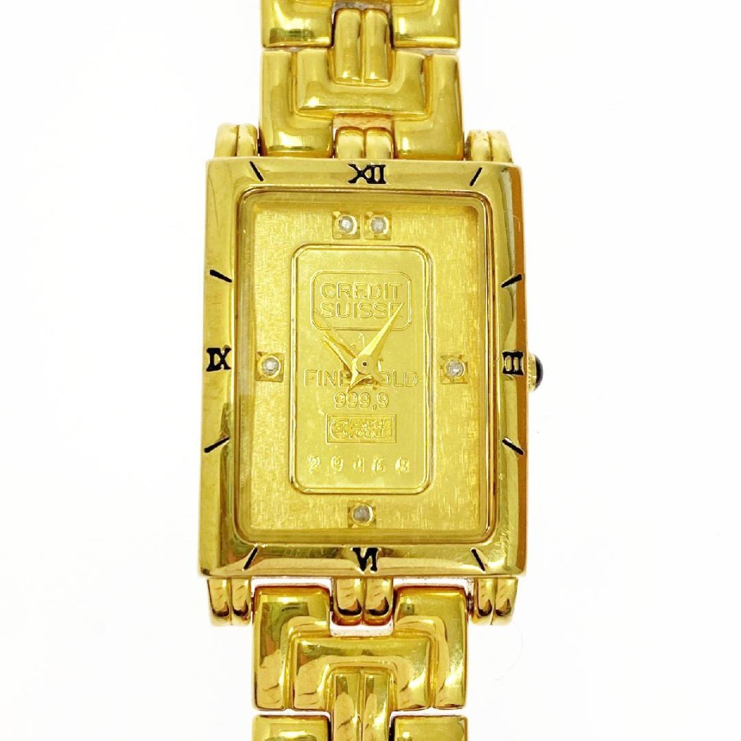 クレディスイス FK-929-C 純金 インゴット クオーツ レディース腕時計