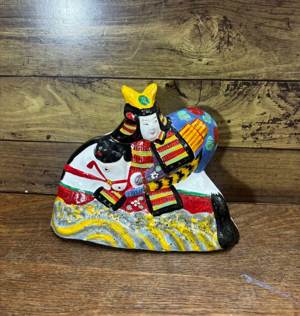 日本のヴィンテージ 信州中野 土雛 手造り 一点物 中野 土人形 縁起物