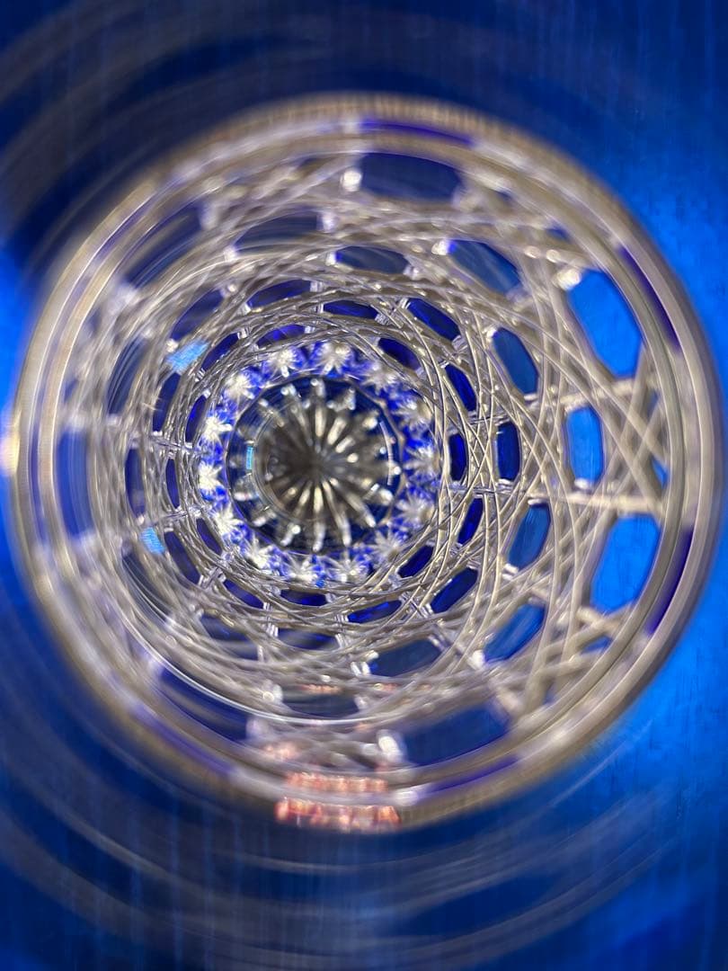 江戸切子　タンブラー　八角籠目　セット（瑠璃、赤）