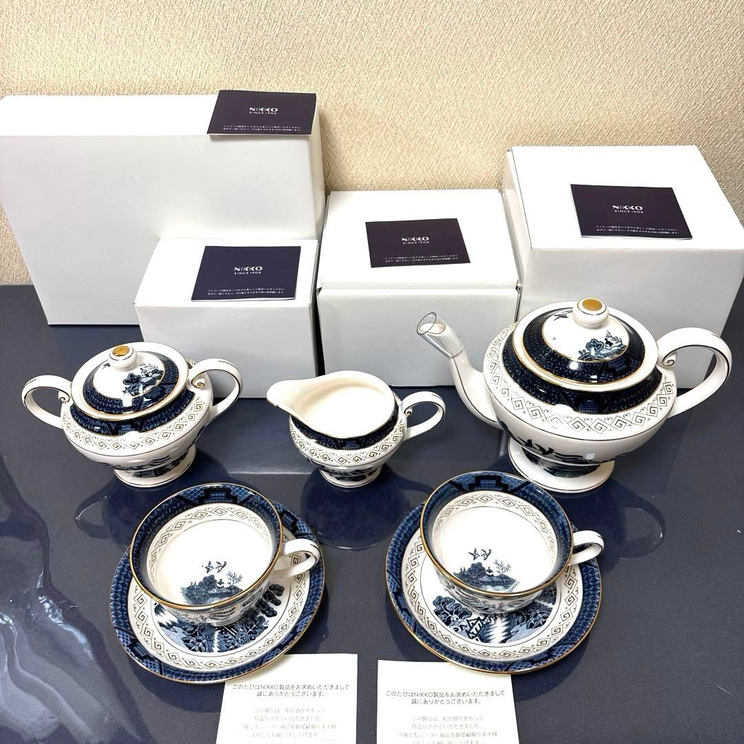 ニッコー 【NIKKO】山水シリーズ ティーセット 陶磁器5点セット