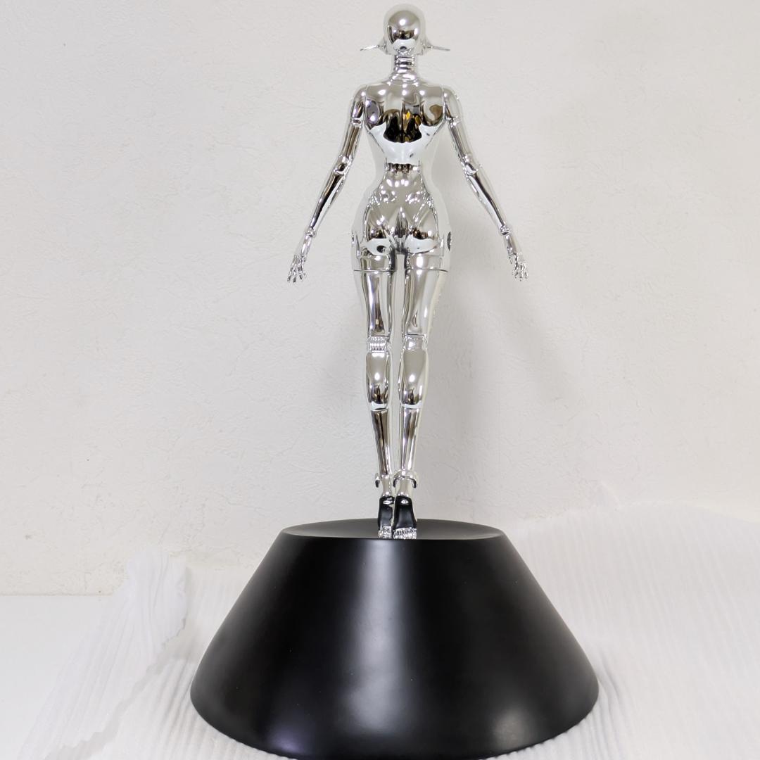 セクシーアンドロイド　インテリア　女性体ロボット　シルバー　メッキ