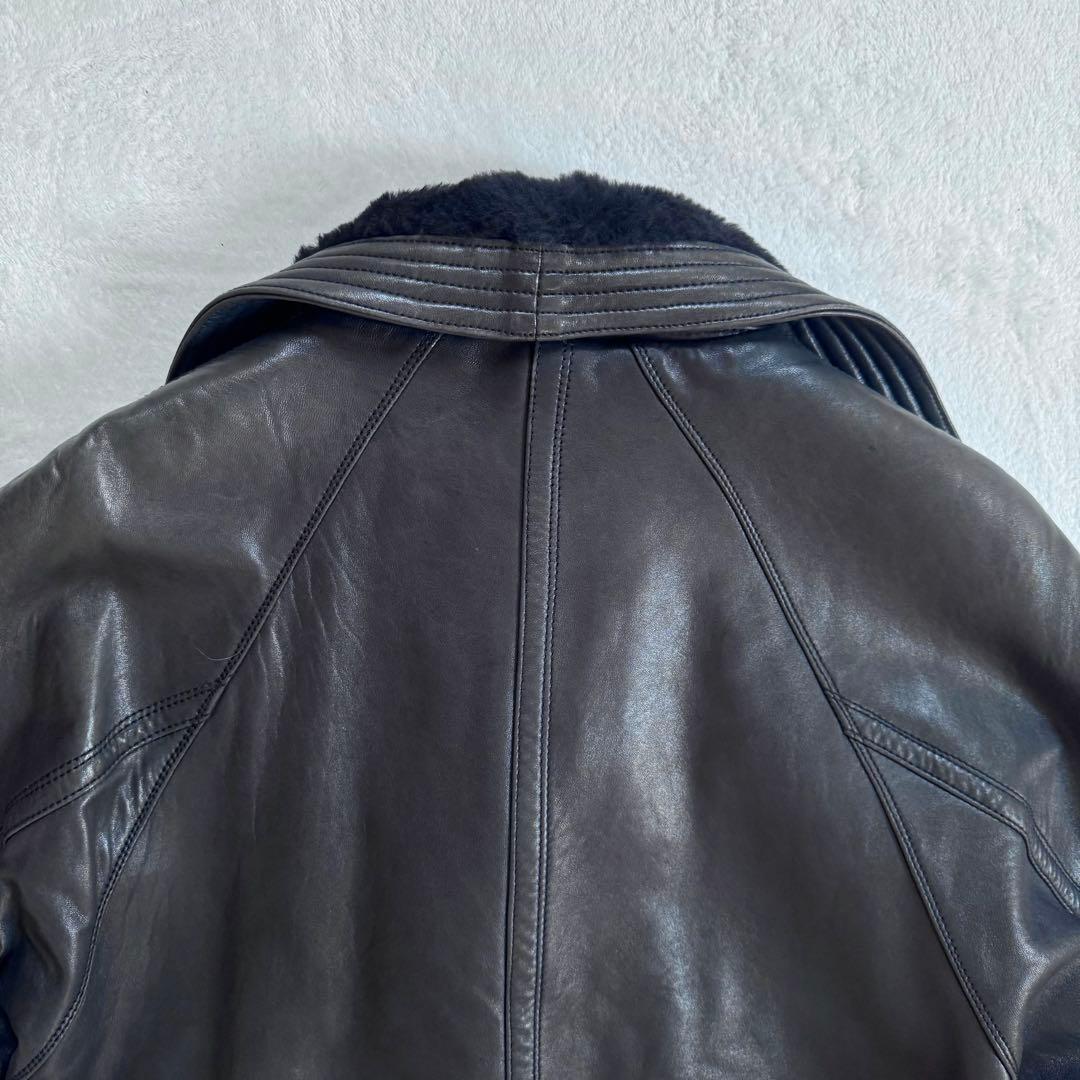 GIANNI VERSACE レザートレンチコート ダブル ロング丈　メデューサ