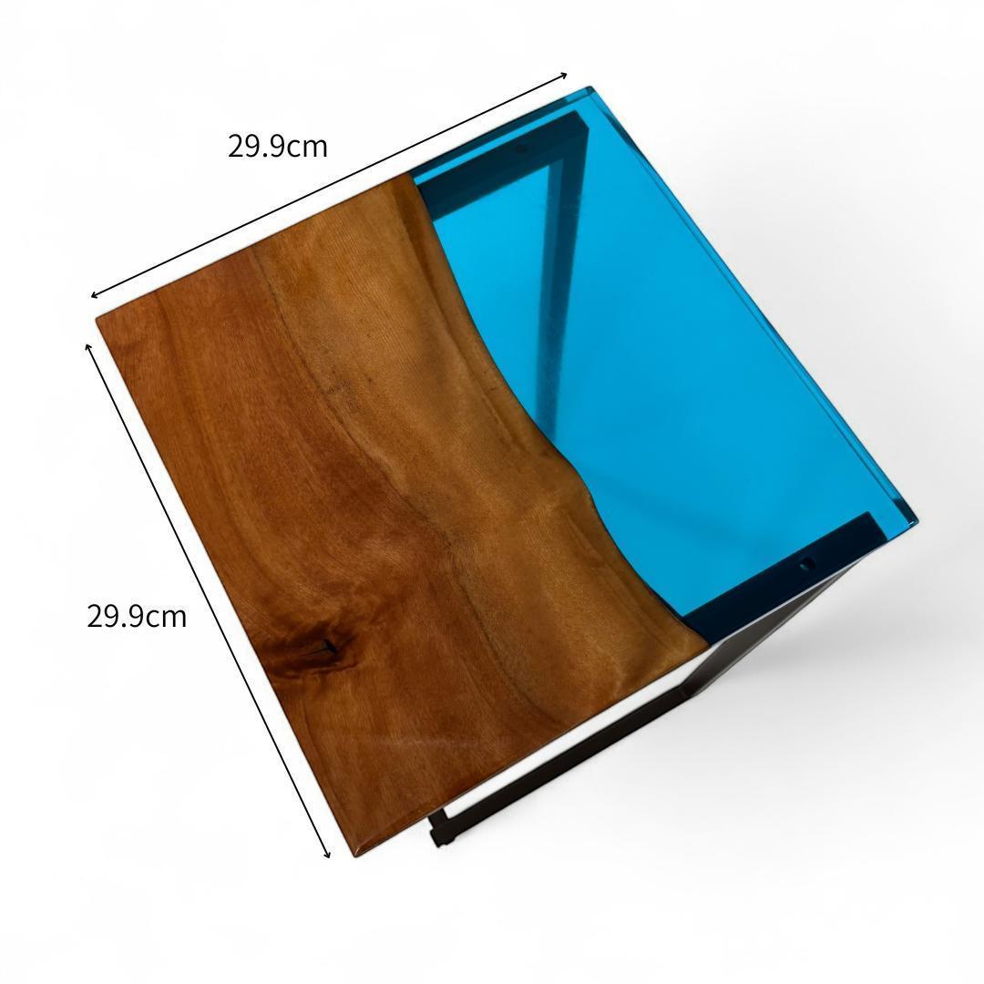 サイドテーブル レジン アイアン 木製 コの字 おしゃれ ミニ 一枚板 北欧