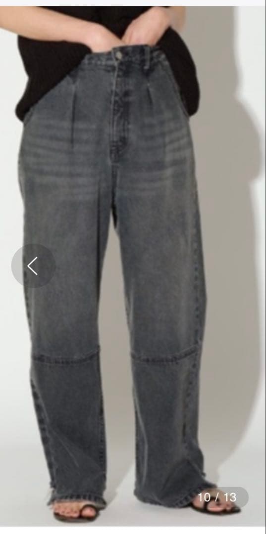 yenn グレー タッグワイドデニム 40 美品　定価26400