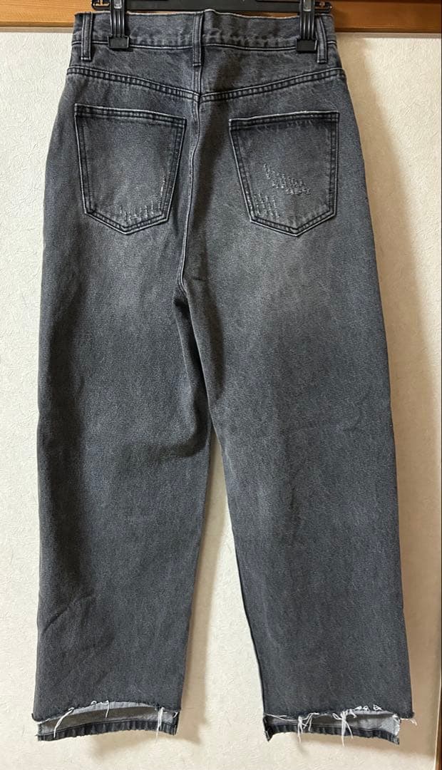 yenn グレー タッグワイドデニム 40 美品　定価26400