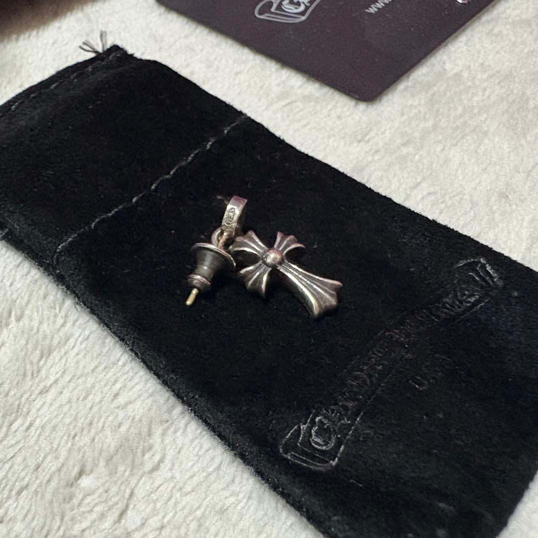 クロムハーツBBYF PPRCHN ベイビーファットクロス ドロップピアス925