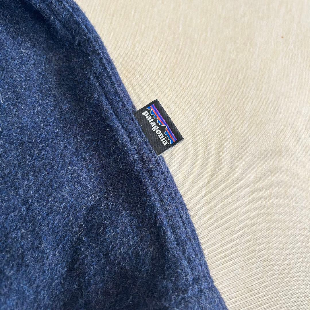 パタゴニア　オーガニックコットン　フランネルシャツ　Sサイズ　ネイビー