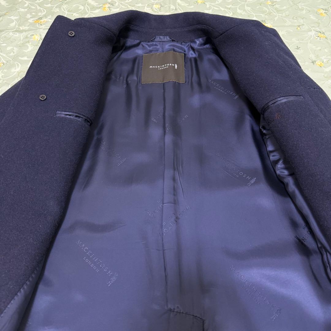 正規品 マッキントッシュロンドン ウールステンカラーコート（ネイビー） 極美品