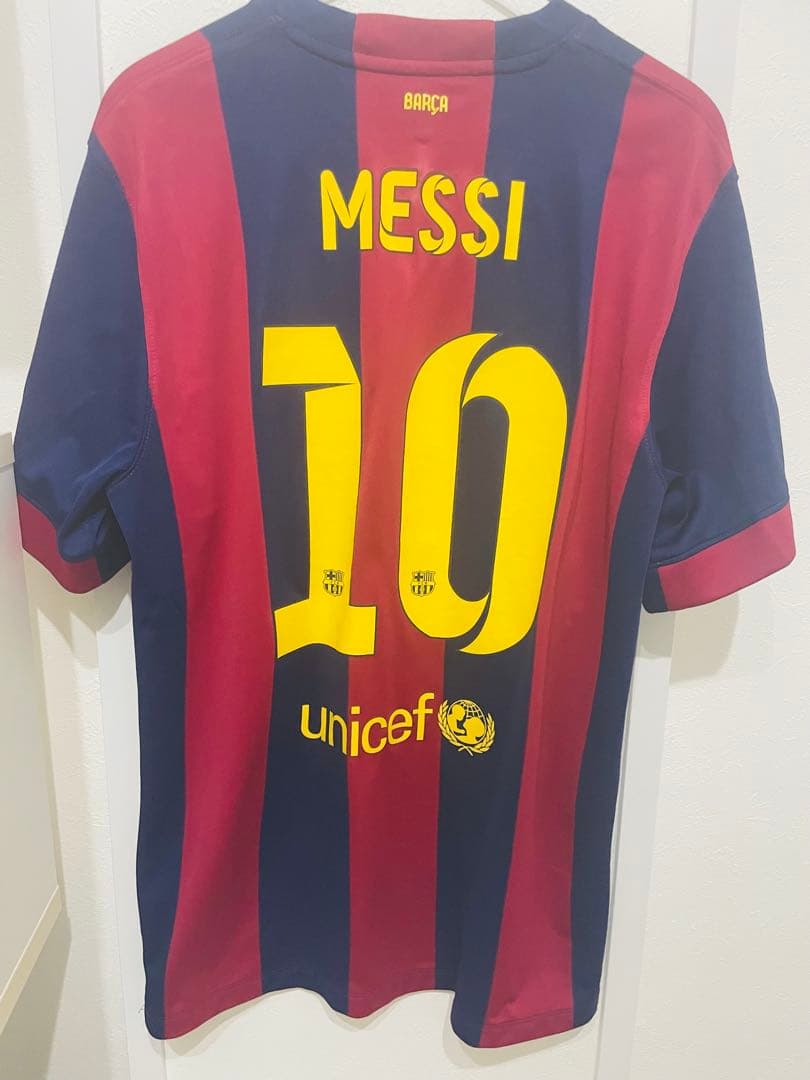 メッシ　バルセロナ 2014−2015 ホーム　国王杯仕様フルパッチ　正規品　L