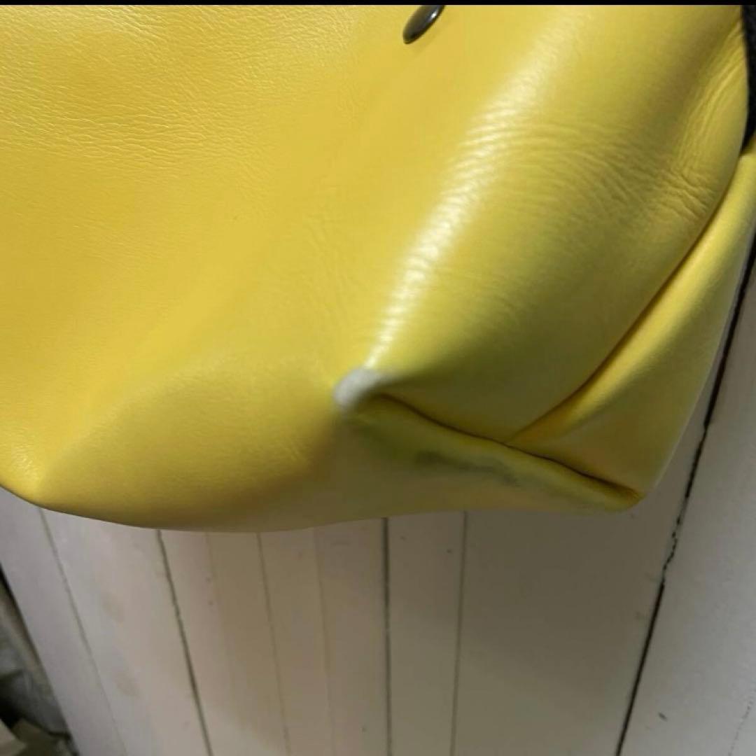 Uni&co.メッセンジャーバッグ　ヌメ革　レザーバック　黄XZ 3736ADU