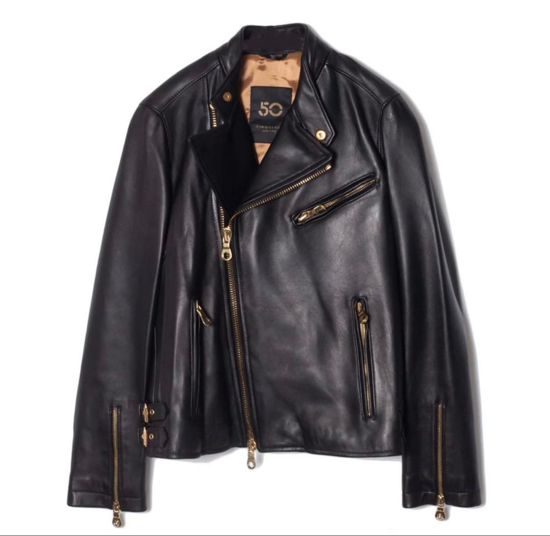 CINQUANTA i551/1 スタンドカラーダブルライダース